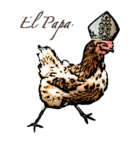 El Papa - Chicken with Pope Hat